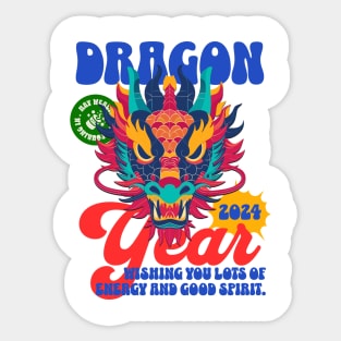 Dragon Year 2024: Vibrant Spring Festival Celebration! Sticker